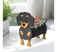 JILIP Vaso da Fiori Adatto Agli Animali Domestici Con Bassotto, Fioriera Ideale, Simpatica Fioriera Per Cani Da Giardino, le Tue Piante Preferite Decorazioni Per Interni Ed Esterni(13.3 * 9.4inch)