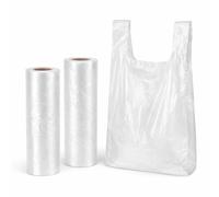 JILLICK Mini sacchetti per la spazzatura di medie dimensioni, 200 pezzi, 2 rotoli x 100 sacchetti, fodere per manici in polietilene per uso alimentare, per bidoni della spazzatura da 2-3 l, desktop