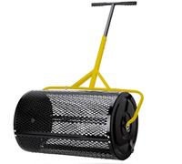 JILLSKY Spandiconcime per compost da 76 cm, 2026 Gal/99L di grande capacità, resistente, spargitore di muschio di torba per prato, spargitore manuale stabile con manico a T per terreno superiore