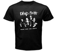 JILSAHDFR The Dead Boys T Shirt Graphic Top Printed Shirt Short Sleeve Mens Tee Black XL
