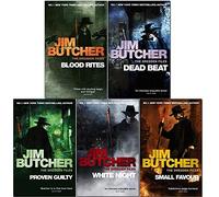 Jim Butcher Dresden Files Series 2 : 5 Books Collection (Blood Rites,Dead Beat,Proven Guilty,White Night,Small Favour)