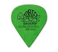 Dunlop 412P (12pz) Plettri Tortex 'sharp' Green .88mm