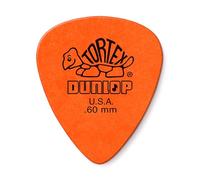 Jim Dunlop 418P.60 Plettri in Tortex, Spessore da 0.6 mm, 12 Pezzi, Arancione