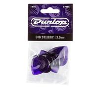 Jim Dunlop Big Stubby Plettri Per Chitarra Confezione Da 6 3.0Mm White Black Red Blue