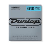 JIM DUNLOP Corde per basso coniche con rivestimento in nichel super luminoso 45-130 | 5 corde