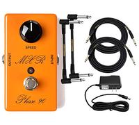 Jim Dunlop MXR CSP101SL Script Phase - Pedale effetto fase 90 LED, stile vintage, per chitarra e basso, confezione con alimentatore da 9 V, 2 strumenti Senor e 2 cavi patch Senor