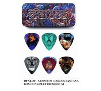 Jim Dunlop SANPT01M Santana Medium Pick Tin Refill BOX IN ALLUMINIO + 6 PLETTRI