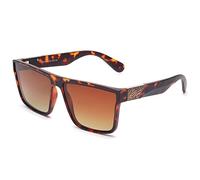 JIM HALO Occhiali da Sole Polarizzati Retrò Uomini Donne, Occhiali da Guida Quadrati Flat Top UV400 Tartaruga Marrone