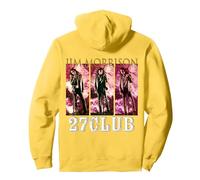 Jim Morrison_001_Back Printed Felpa con Cappuccio, Unisex per Adulti, Limone, XXL