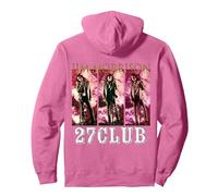 Jim Morrison_001_Back Printed Felpa con Cappuccio, Unisex per Adulti, Rosa Acceso, XL