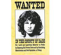 Jim Morrison Porte Wanted Grande Tessuto Poster/Bandiera 1100mm x 750mm (Hr)