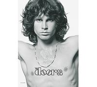 Heart Rock Doors Christ Bandiera, Tessuto, Multicolore, 110x75x0.1 cm