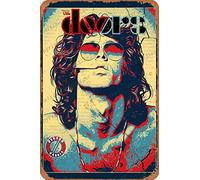 Jim Morrison The Doors Poster Targa in Latta Poster Vintage Targa Decorazione da Parete per Bar Cafe Giardino Camera da Letto Ufficio Hotel 20X30 cm