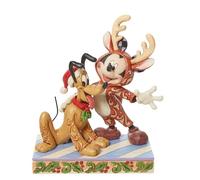 Jim Shore Enesco Disney Traditions 6013059 - Statuetta di Topolino con Babbo Natale, 15,9 cm