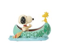 JIM SHORE Peanuts Snoopy Woodstock In Canoe Mini Figure 6017869 Enesco Camping