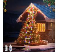 JIMACRO 3M/9.84FT Babbo Natale da Esterno 124LEDs Decorazioni Natalizie per
