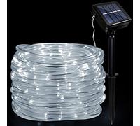 JIMACRO Luci LED Solari Esterno Giardino, Luci a Corda Impermeabili IP65 10m 100LEDs Luci Decorative a Energia Solare con 8 Modalità di Illuminazione per Giardino Festa Decorazioni Natalizie