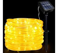 JIMACRO Luci LED Solari Esterno Giardino, Luci a Corda Impermeabili IP65 10m 100LEDs Luci Decorative a Energia Solare con 8 Modalità di Illuminazione per Giardino Festa Decorazioni Natalizie