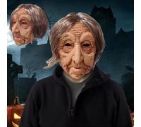 JIMACRO Maschera Vecchio Realistica, Maschera da Vecchio in Lattice MascheraPaurosa Halloween per Costume, Carnevale o Halloween, Accessorio per Costume da Favola