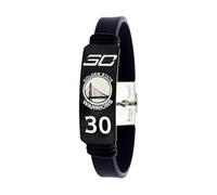 JIMCOM NBA Braccialetti da Basket, Braccialetto Stella del Calcio in Acciaio Inossidabile Silicone Braccialetto Polsino Braccialetti Polsini Sport Outdoor, 20 cm, Nessuna pietra preziosa