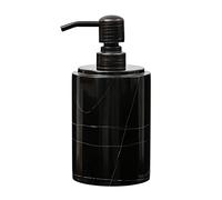 JIMEI Black Marble Soap Dispenser Hand or Dish for Bathroom & Kitchen - Decorative Natural Marble Stone Liquid Soap/Lotion Dispenser - Stainless Steel Soap Dispenser Easy-Glide Pump - Refillable