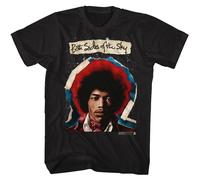 Jimi Hendrix Both Sides T-Shirt Manica Corta Cotone Collo Rotondo Nera