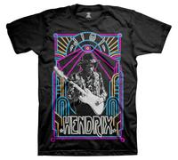 Jimi Hendrix 'Electric Ladyland Neon' (Nero) T-Shirt - NUOVO E UFFICIALE