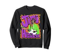 Jimi Hendrix Flames And Bubble Text Vintage Band Felpa
