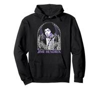 Jimi Hendrix Framed Illustration Tarot Vintage Band Felpa con Cappuccio