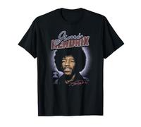 Jimi Hendrix Grainy Photo Portrait with Halo Vintage Band Maglietta
