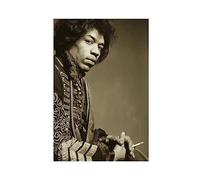 Jimi Hendrix - Poster su tela, stile classico rock, decorazione per camera da letto, ufficio, camera da letto, decorazione artistica da parete per soggiorno, camera da letto, decorazione Unfram