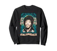 Jimi Hendrix Psychedelic Floral Portrait Vintage Band Felpa