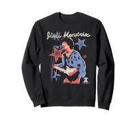 Jimi Hendrix Red White And Blue Stars Vintage Band Felpa