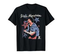 Jimi Hendrix Red White And Blue Stars Vintage Band Maglietta, Uomo, Nero, XXL