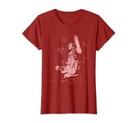 Jimi Hendrix San Valentino Maglietta, Donna, Mirtillo Rosso, XS