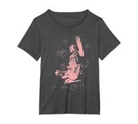 Jimi Hendrix San Valentino Maglietta, Donna Plus-Size, Grigio Scuro, 1X
