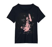 Jimi Hendrix San Valentino Maglietta, Donna Plus-Size, Nero, 5X