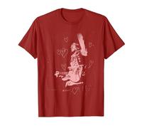 Jimi Hendrix San Valentino Maglietta, Uomo, Mirtillo Rosso, 3XL