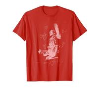 Jimi Hendrix San Valentino Maglietta, Uomo, Rosso, S
