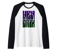 Jimi Hendrix Swirl Text Official Blues Rock Music Icon Maglia con Maniche Raglan