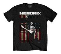 Jimi Hendrix - T-Shirt # S Black Unisex # Peace Flag
