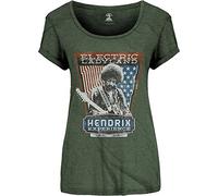 Jimi Hendrix - T-Shirt # S Green Femmina # Electric Ladyland