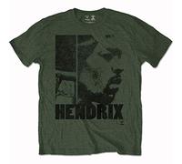 Rocks Off T-shirt Jimi Hendrix Let Me Live Verde Unisex XL
