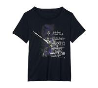 Jimi Hendrix traduzione Maglietta, Donna Plus-Size, Nero, 1X
