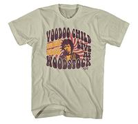 Jimi Hendrix - Uomo Esperienza Woodstock t-Shirt Sand Medium