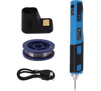 JIMIGGAO Strumento Compatibile con Saldatore Portatile con Batteria USB Ricaricabile, Radio con Impugnatura sicura, Compatibile con elettrodomestici agli ioni di Litio (Rosso)