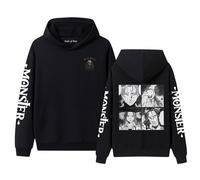 jiminhope Anime Monster Felpe con Cappuccio Naoki Urasawa orribile Storia Johan Liebert Felpe con Cappuccio Johan Liebheart Stampato Hoody Top Kenzou Tenma Felpa con Cappuccio per Maschio Femmina