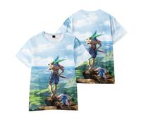 jiminhope Anime Shangri-La Frontiera Semplice Maglietta a Manica Corta Uomo e Donna Casual Stampata a Collo Rotondo