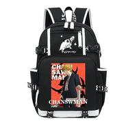 jiminhope Chainsaw Man Backpack Pochita Power 3D Pattern Unisex Trendy Print Canvas School Bags Student Satchel Laptop Backpack Teens Bags