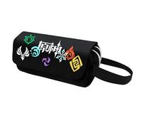 jiminhope Genshin Impact Paimon Kaedehara Kazuha Hutao Zipped Pencil Case Makeup Cosmetic Bag per Ragazze Ragazzi Studenti Adulti